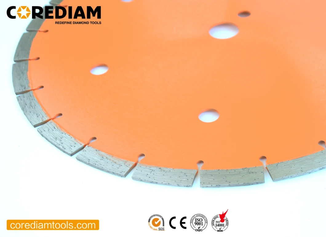 350mm/14-Inch Sinter Hot-Pressed Blade for Cured and Reinforced Concrete, Concrete Slab/Cutting Disc