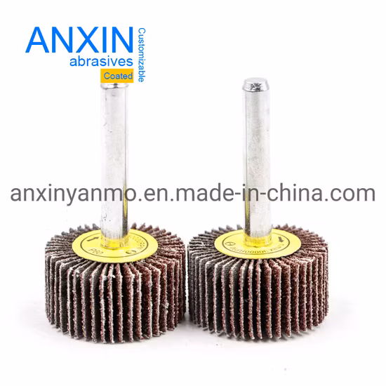 50*50*6mm 알루미늄 산화물 240 그릿 플랩 디스크(금속 구멍 연삭용 생크 포함)